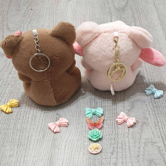 Sanrio Hello Kitty Key Chain Key Ring Plush Girl Handbag Pendant Accessory Gift - Picture 3 of 4